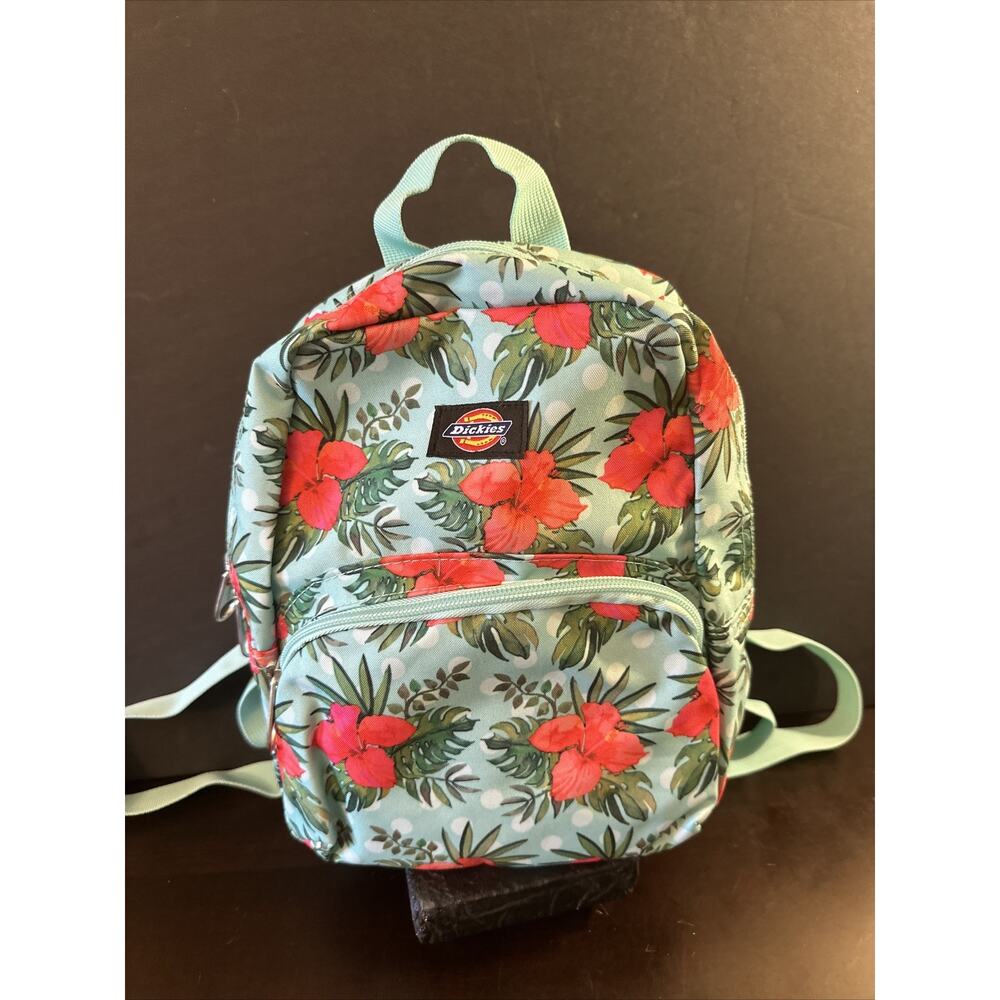 Tropical Hawaii Mini Backpack DICKIES New W/out Tags Hibiscus Flowers Pink Teal